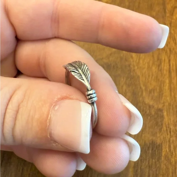 James Avery Silver Feather Earrings - Picture 3 of 3
